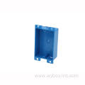 B108R-UPC Switch Outlet Box Old Work 1 Gang Blue electrical box for wall light fixture dryer single gang outlet box